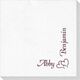 Corner Text with Graphic Double Hearts Deville Napkins Image 4 of 4